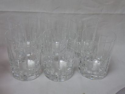 null SEVRES Suite of 6 crystal whisky glasses. Height: 11 cm