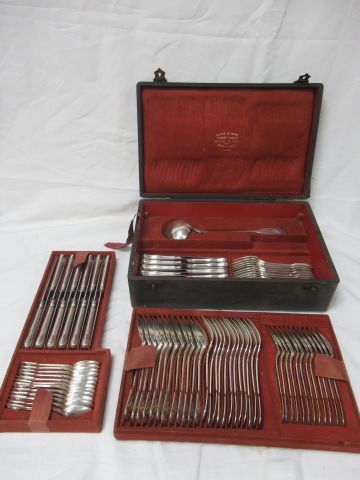 Silver household set, including 12 forks,...