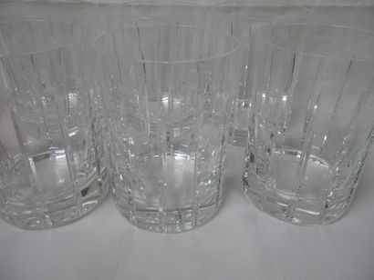 null SEVRES Suite of 6 crystal whisky glasses. Height: 11 cm