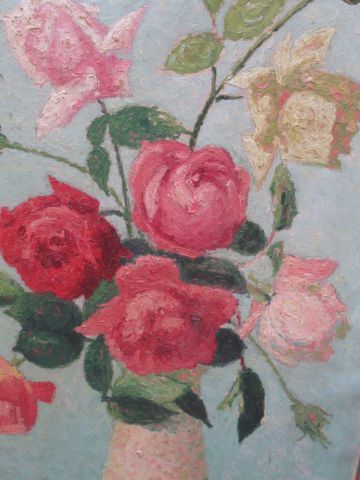  Achille LAUGÉ (1861-1944)
Roses in a Vase, 1905
Oil on canvas.
Signed and dated...