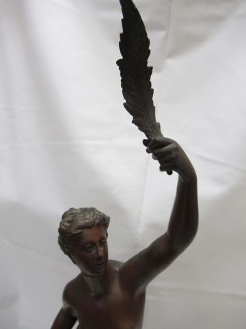  After Jean de BOLOGNE 
"Allegory of Fortune". 
Bronze with medal patina. 
Height:...