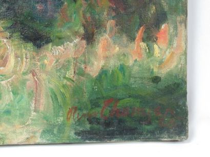  René THOMSEN (1897-1976), "Landscape at the bridge (Saint-Germain en Laye), signed...