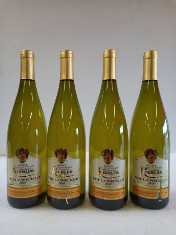 null 4 bottles of Alsace Edelwicker 2018 (100cl) Domaine Jean Claude Koehler Réc...