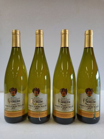 null 4 bouteilles d'Alsace Edelwicker 2018 (100cl) Domaine Jean Claude Koehler R...