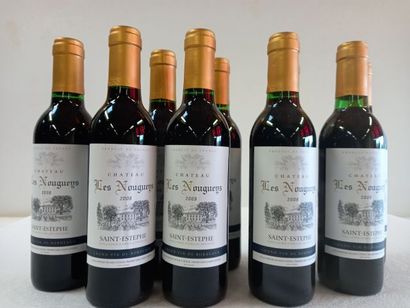 null 9 demi-bouteilles de Saint Estephe 2008 (375ml) Château les Nougueys SCEA du...