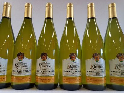 null 6 bouteilles d'Alsace Edelwicker 2018 (100cl) Domaine Jean Claude Koehler