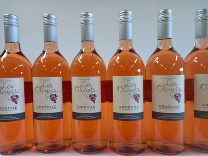 7 bouteilles de Rosé Les Olivets Vin de l'Ardeche...