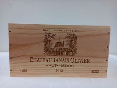 null 6 Bouteilles de Haut Médoc 2018 Château Tamais Olivier. CBO