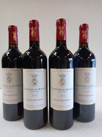 4 bouteilles de Marquis de Saint Estephe...