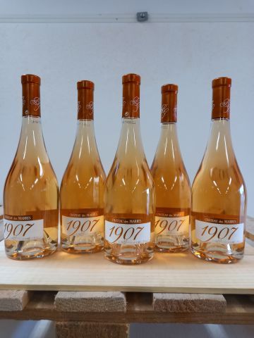 5 bouteilles de Château des Marres 2016 Provence...
