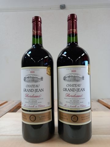 null 2 Magnums 150 cl Château Grand -Jean 2020 Médaille d'or La Cuvée Réserve Vignoble...