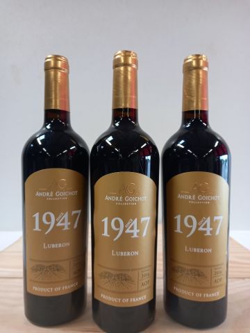 null 3 bouteilles de Luberon La Cuvée 1947 AOP 2016 Vintage Collection André Goichot...