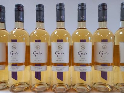 null 8 bouteilles de Galician 2015 Pays d'Oc Gris La Signature Gallician au Reflets...
