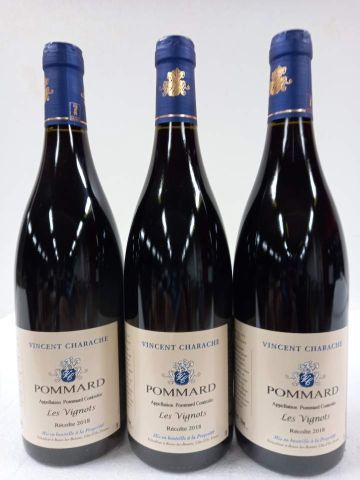 null 3 bouteilles de Pommard Bourgogne Récolte 2018 Les Vignots. Domaine Vincent...