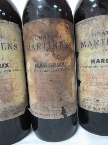 null 4 bouteilles de Margaux, Château Martinens, 1974 (B, ea)