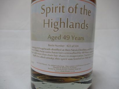 null Whisky Spirit of the Highlands 1966. Distillerie Ben Nevis. Mise en bouteille...