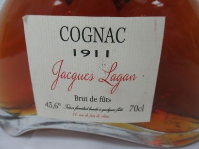null Bouteille de Cognac Jacques Lagan, Brut de fûts, 1911. 70 cl.