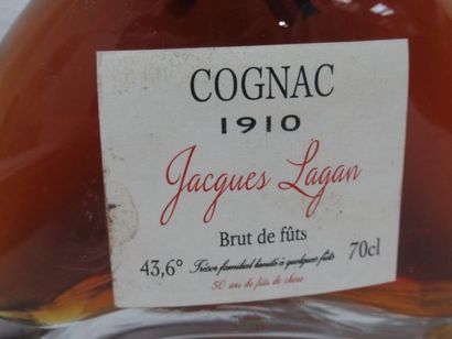 null Bouteille de Cognac Jacques Lagan, Brut de fûts, 1910. 70 cl.