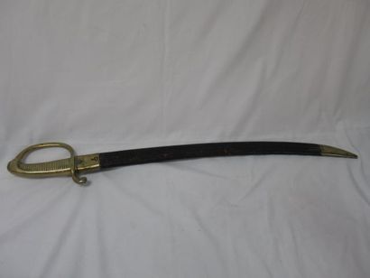 null Sabre briquet. "Manufucture impériale de Klingenthal 1813". Long.: 80 cm (fourreau...