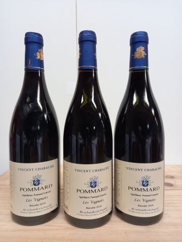 null 3 bottles of Pommard Les Vignots 2018 Domaine Vincent Charache Viticulteur à...