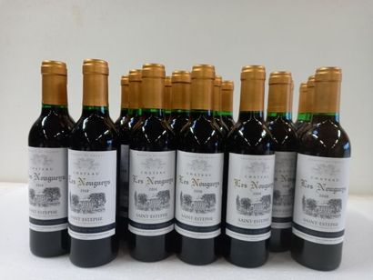 null 22 half-bottles 375 ml) of Saint Estephe Château Les Nougueys 2008 owner-harvester...