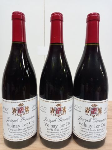 null 3 bottles of Volnay 1er Cru 2017 Carelle sous la Chapelle Joseph Germain