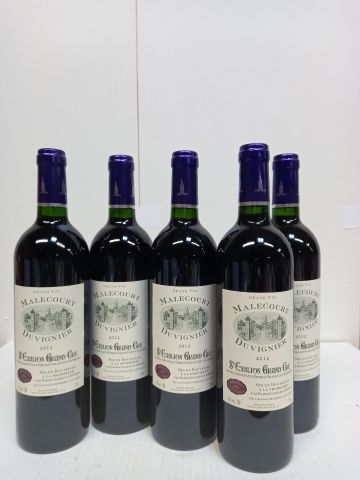 null 5 bottles of Saint Emilion Grand Cru 2012 Château Malancourt du Vignier own...