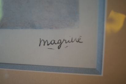 null René MAGRITTE (1898-1967)

"La Magie noire"

Lithographie en couleurs, signée...