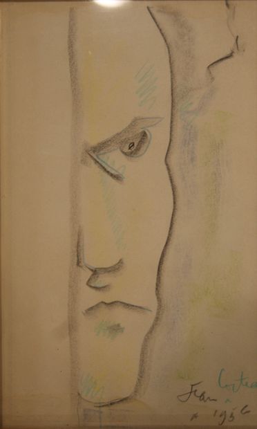 null Jean COCTEAU (1889-1963)

Visage à demi-caché, 1956

Pastel sur papier.

Signé...