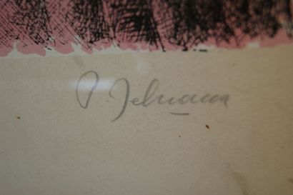 null PAUL DELVAUX (1897-1994) 

"La Reine de Saba"

Sérigraphie en couleurs, signée...