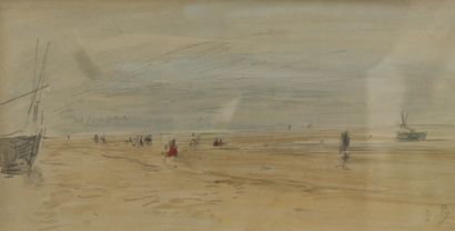 null Eugène BOUDIN (1824-1898)

Plage normande

Crayon et aquarelle sur papier.

Cachet...