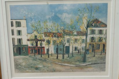 null After MAURICE UTRILLO 

"The Place du Tertre".

Lithography in colors

54x69...