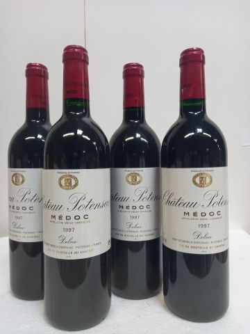 null 4 bottles of Château Potensac 1997 Médoc Delon owner harvester Perfect