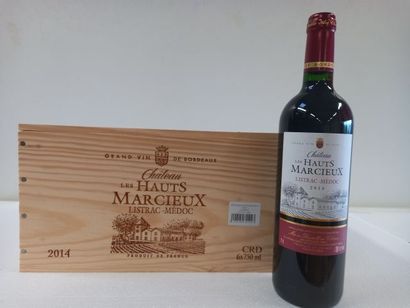 null 6 Bottles of Listrac Médoc Château Les Hauts Marcieux 2014 Vignoble Lafon. Wooden...