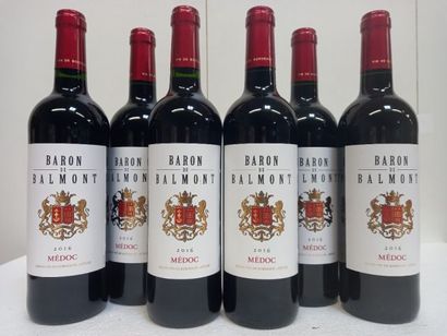 null 6 bouteilles de Domaine du Baron de Balmont 2016 Médoc La Société Civile Vi...