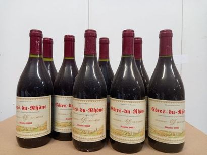 null 8 bouteilles de Côtes du Rhône 2003 Antoine de Carnet