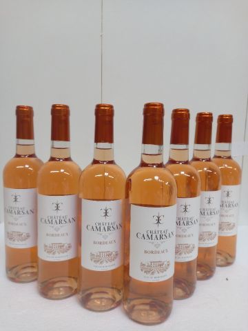 null 7 bouteilles de Château Camarsan 2019 Bordeaux Rosé Vignobles Claude Coutur...
