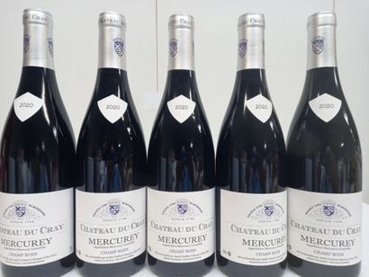 5 bouteilles de Mercurey Le champs Roin 2020...