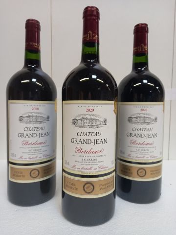 null 3 Magnums (150cl) 2020 de Bordeaux Château Grand -Jean Médaillé d'Or La cuvée...