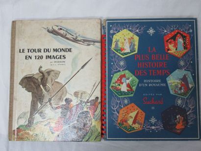 null Lot de deux Albums de vignettes, : Suchard, "La Pus Belle Histoire des Temps"....