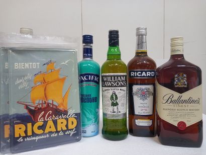 null Lot comprenant:

1 Whisky William Lawson's Aged Scotland 70cl 40% vol 

1 Ricard...