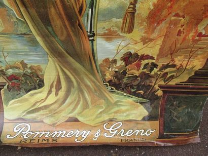 null Reproduction d'affiche "Champagne Pommery et Greno" 120 x 84 cm (légère usure...