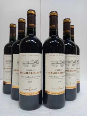 null 6 bouteilles de Saint Emilion Grand Cru 2019 Chevalier Lescours Vignobles C...