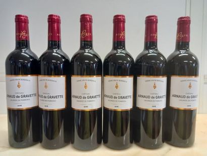 null 6 bouteilles de Lalande de Pomerol 2016 Château Arnaud La Gravette Domaine ...