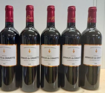 null 5 bottles of Lalande de Pomerol 2016 Château Arnaud La Gravette