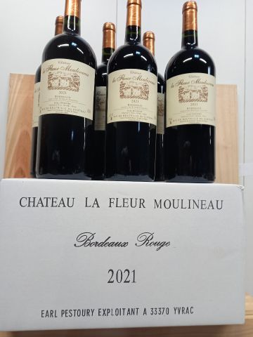null 6 Magnums (150cl) Bordeaux 2021 Château La Fleur Moulineau Domaine Pastougry...