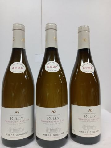 null 3 bouteilles de Rully 1er Cru Les cloux 2020 Blanc André Goichot