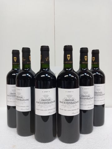 null 6 bouteilles de Saint Emilion Grand Cru Château Fonrazade Les Hauts de Fonrazade...