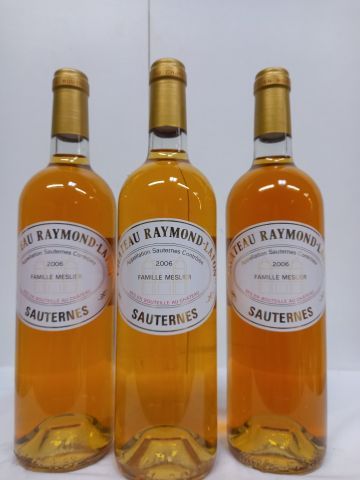 null 3 bouteilles de Sauternes 2006 Château Raymond Lafon Famille Meslier