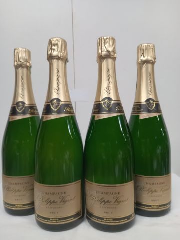 null 4 bottles of Champagne Philippe Vignot Selection of the Guide Hachette Brut...